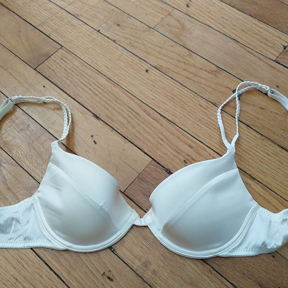 Intimissimi Bra 32B Cream Silk Satin Talco Bellissuma Underwired Like New